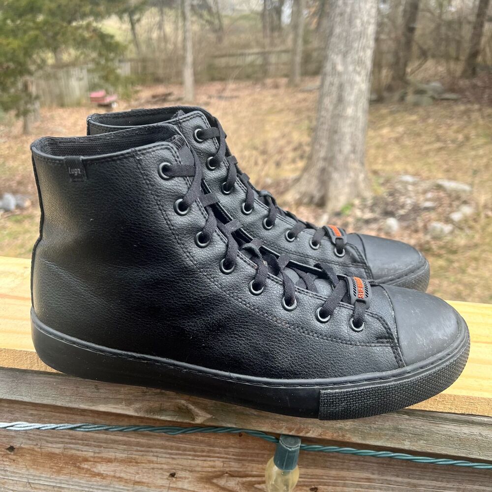 Lugz Men/Hommes Stagger Hi Slip Resistant Sneaker Size 10.5 Black